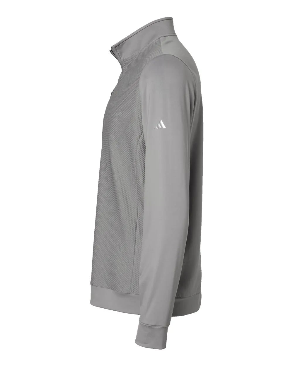 Performance Textured Quarter-Zip Pullover grey three_4