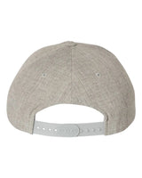 PremiumFive-PanelCurvedVisorSnapbackCap-heathergrey