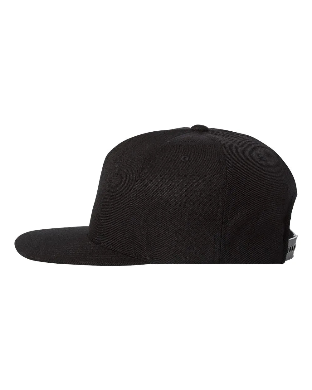 PremiumFive-PanelSnapbackCap-black