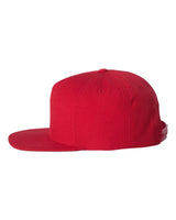 PremiumFive-PanelSnapbackCap-red