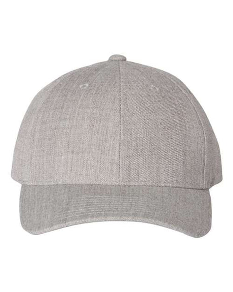 Premium Curved Visor Snapback Cap Heather Grey_1