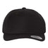 Premium Five-Panel Curved Visor Snapback Cap Black_1