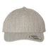 Premium Five-Panel Curved Visor Snapback Cap Heather Grey_1