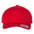Premium Five-Panel Curved Visor Snapback Cap Red_1
