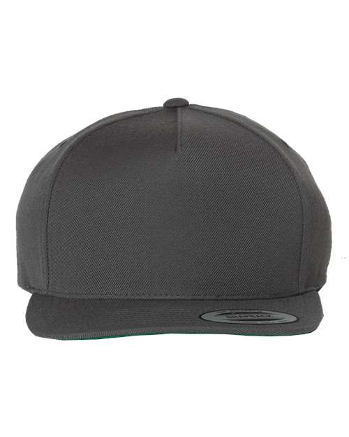 Premium Five-Panel Snapback Cap - heather grey