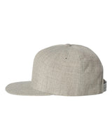  Premium Five-Panel Snapback Cap Heather Grey_2