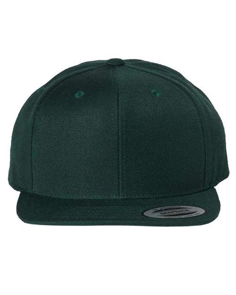 Premium Flat Bill Snapback Cap - spruce