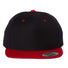 Premium Flat Bill Snapback Cap Black/ Red