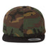 Premium Flat Bill Snapback Cap Camo/ Black