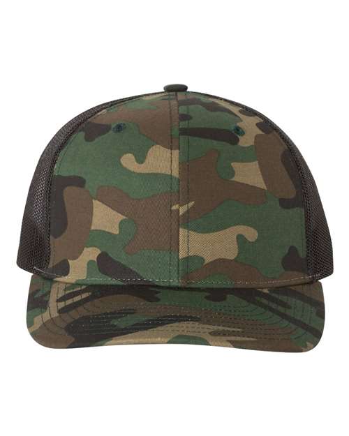 Printed Trucker Cap - Army Camo/ Black