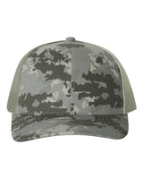 Printed Trucker Cap Military Digital Camo/ Light Green