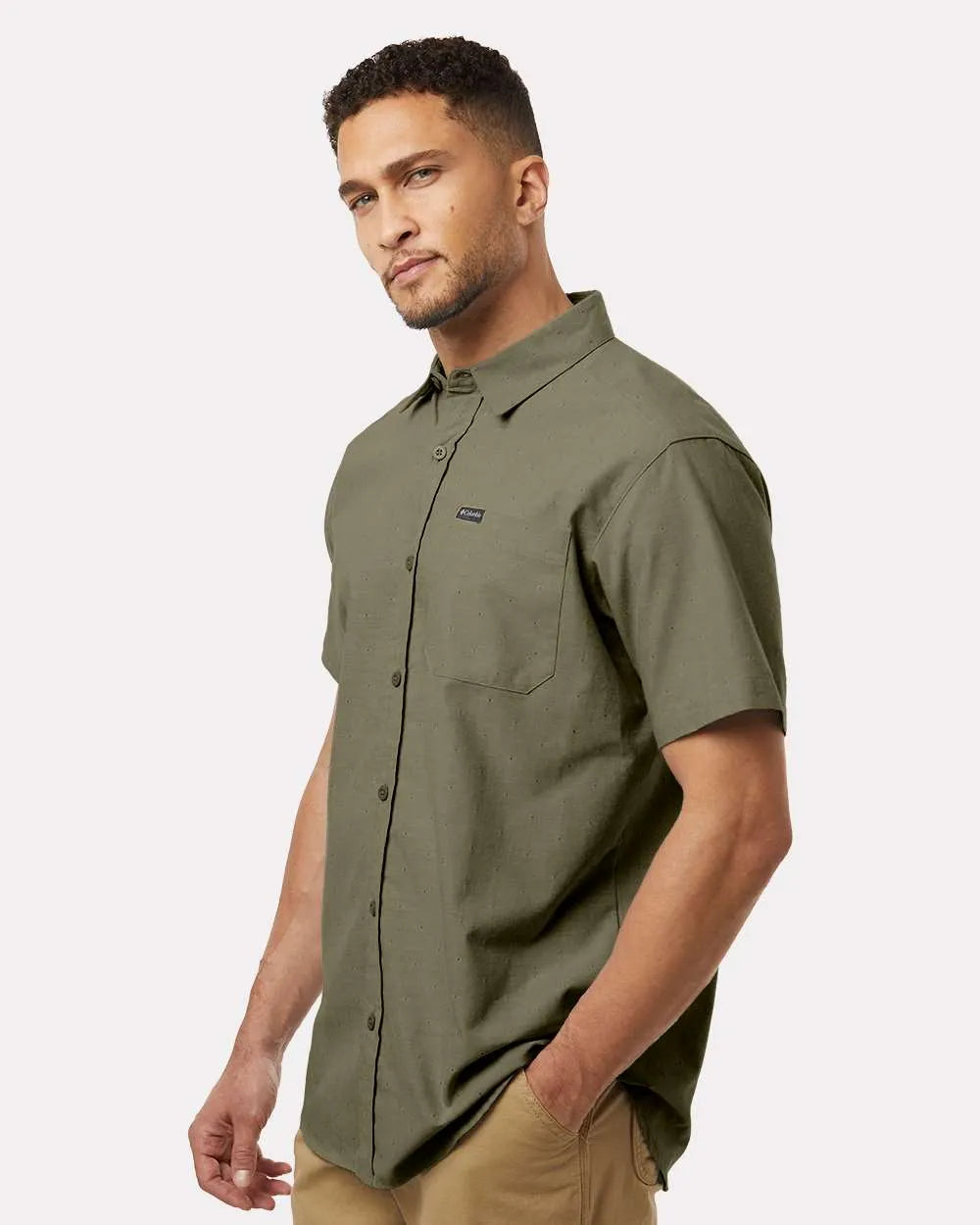 Rapid Rivers™ Novelty Short Sleeve Shirt Stone Green_1