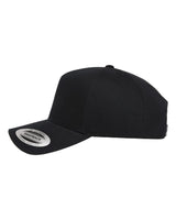 RetroCottonBlendTruckerSnapbackCap-black