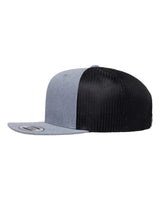 RetroHighProfileTruckerCap-heathergreyblack