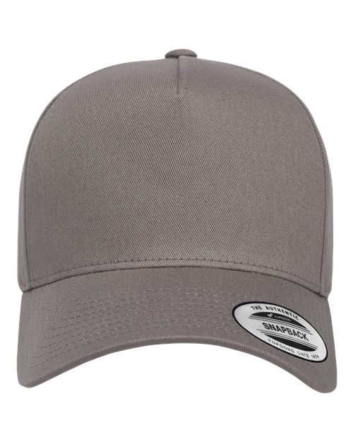 Retro Cotton Blend Trucker Snapback Cap Grey_1