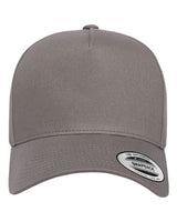 Retro Cotton Blend Trucker Snapback Cap Grey_1