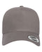 Retro Cotton Blend Trucker Snapback Cap Grey_1