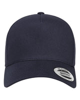 Retro Cotton Blend Trucker Snapback Cap Navy_1