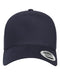 Retro Cotton Blend Trucker Snapback Cap Navy_1
