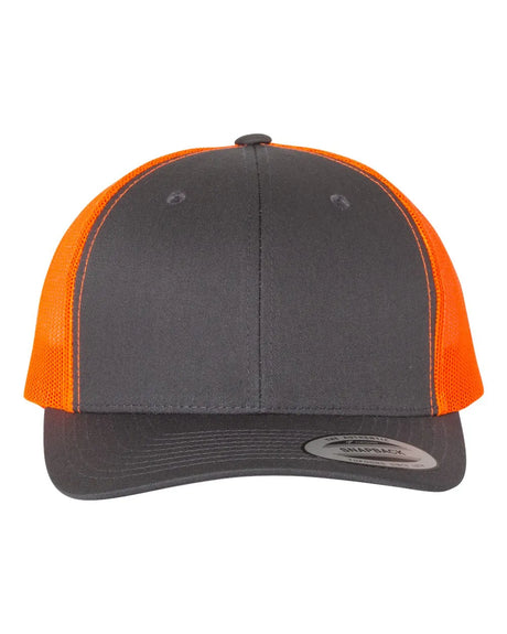 Retro Trucker Cap - Best Seller Charcoal/ Neon Orange