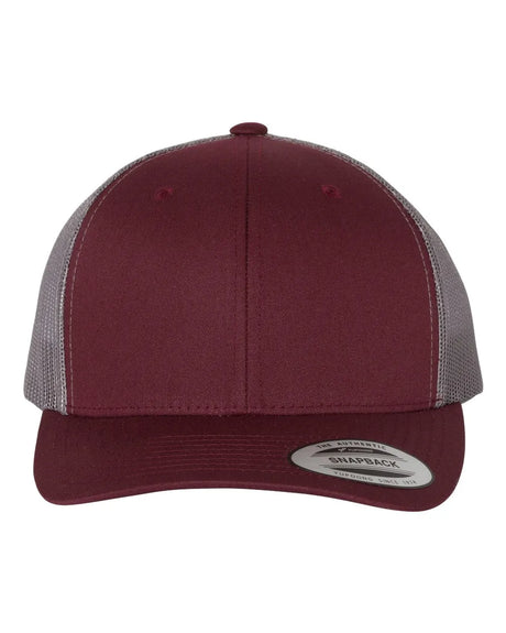 Retro Trucker Cap - Best Seller Maroon Grey