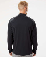 Shoulder Stripe Quarter-Zip Pullover black_2