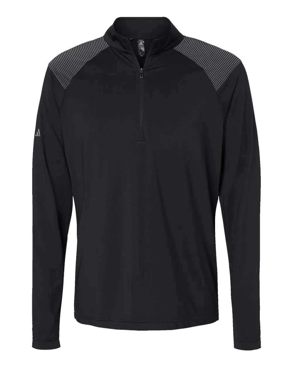 Shoulder Stripe Quarter-Zip Pullover black_3