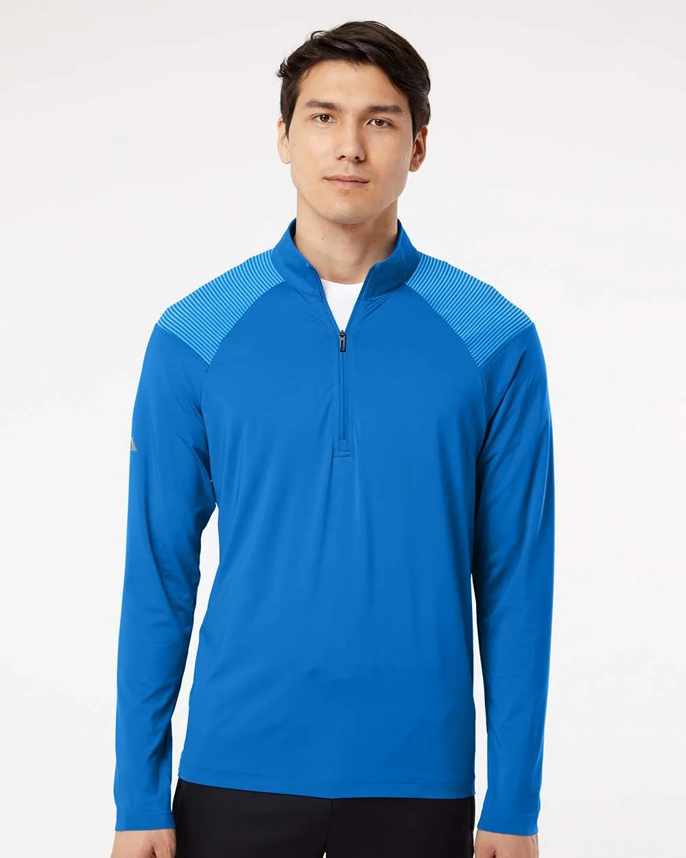 Shoulder Stripe Quarter-Zip Pullover glory blue