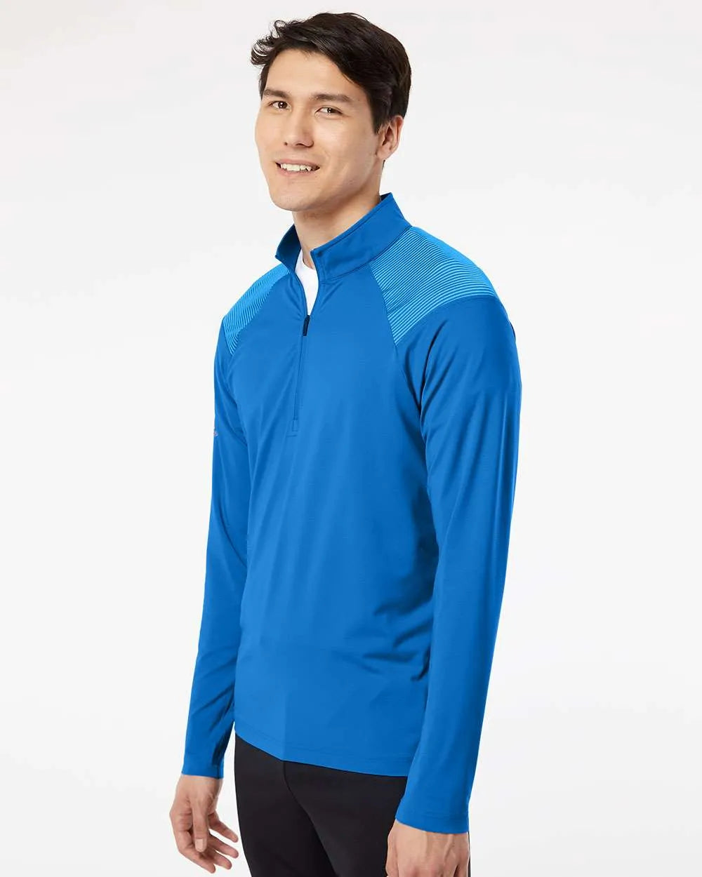 Shoulder Stripe Quarter-Zip Pullover glory blue_1