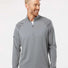 Shoulder Stripe Quarter-Zip Pullover grey three