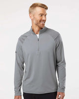 Shoulder Stripe Quarter-Zip Pullover grey three