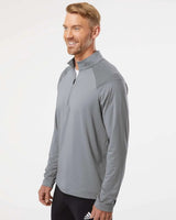 Shoulder Stripe Quarter-Zip Pullover grey three_1