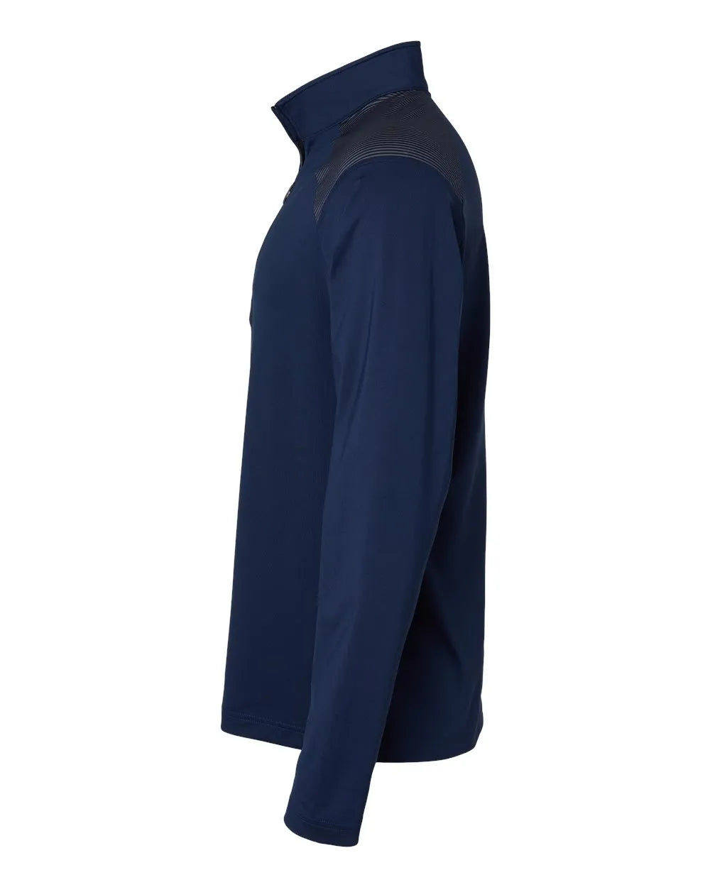 Shoulder Stripe Quarter-Zip Pullover team navy blue_3