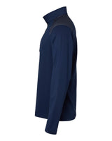 Shoulder Stripe Quarter-Zip Pullover team navy blue_3