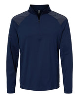 Shoulder Stripe Quarter-Zip Pullover team navy blue_4