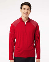 Shoulder Stripe Quarter-Zip Pullover team power red