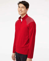 Shoulder Stripe Quarter-Zip Pullover team power red_1