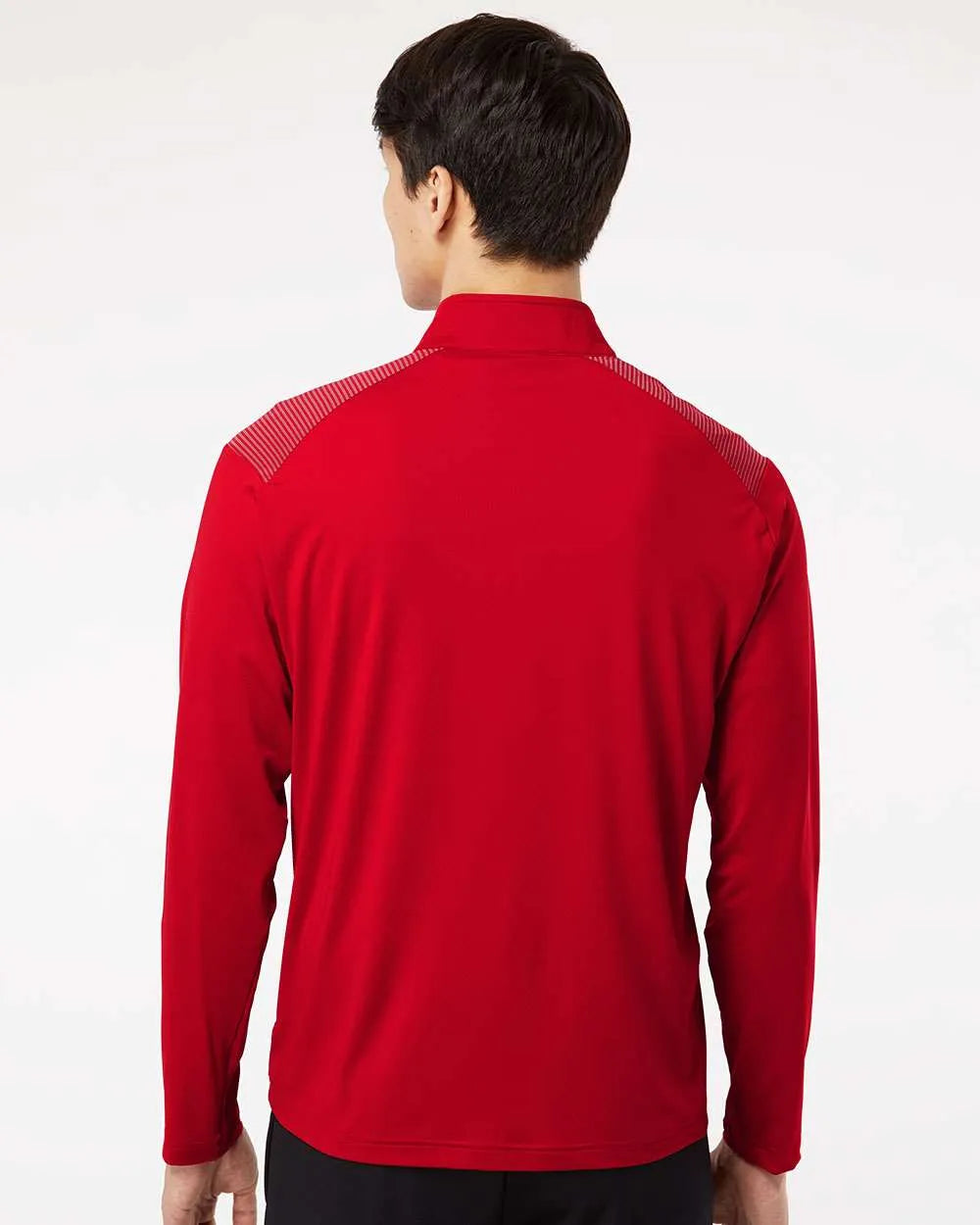 Shoulder Stripe Quarter-Zip Pullover team power red_2