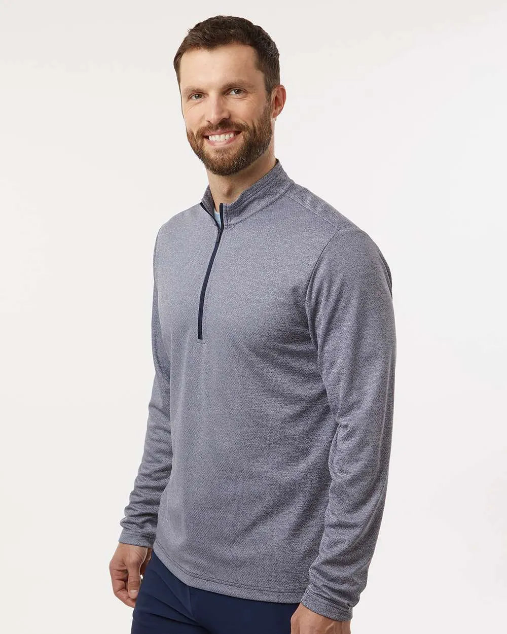 Space Dyed Quarter-Zip Pullover collegiate navy melange_1