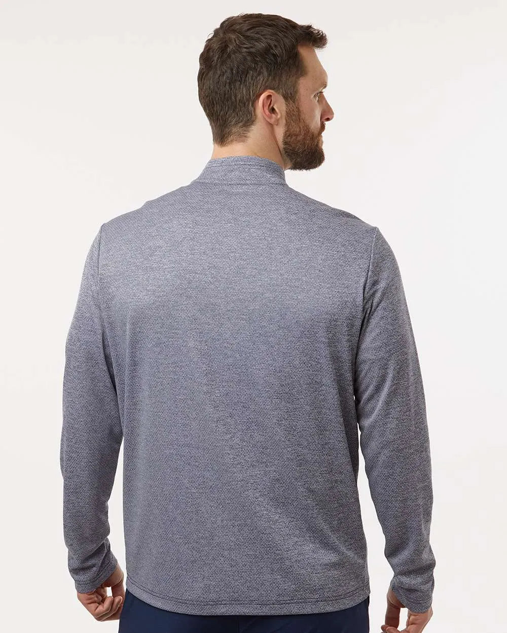 Space Dyed Quarter-Zip Pullover collegiate navy melange_2