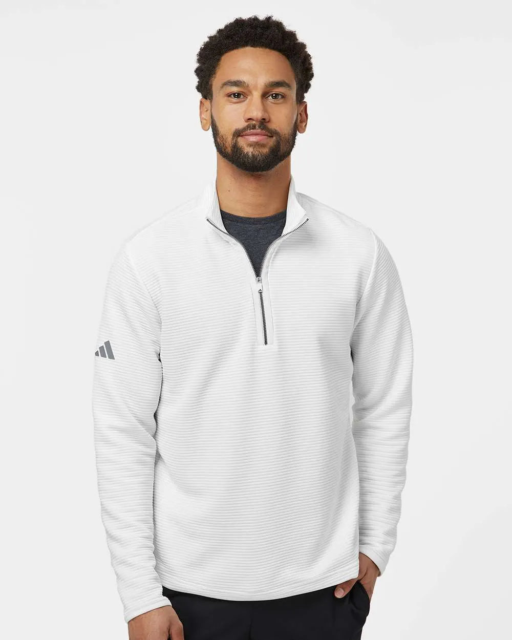 Spacer Quarter-Zip Pullover core white