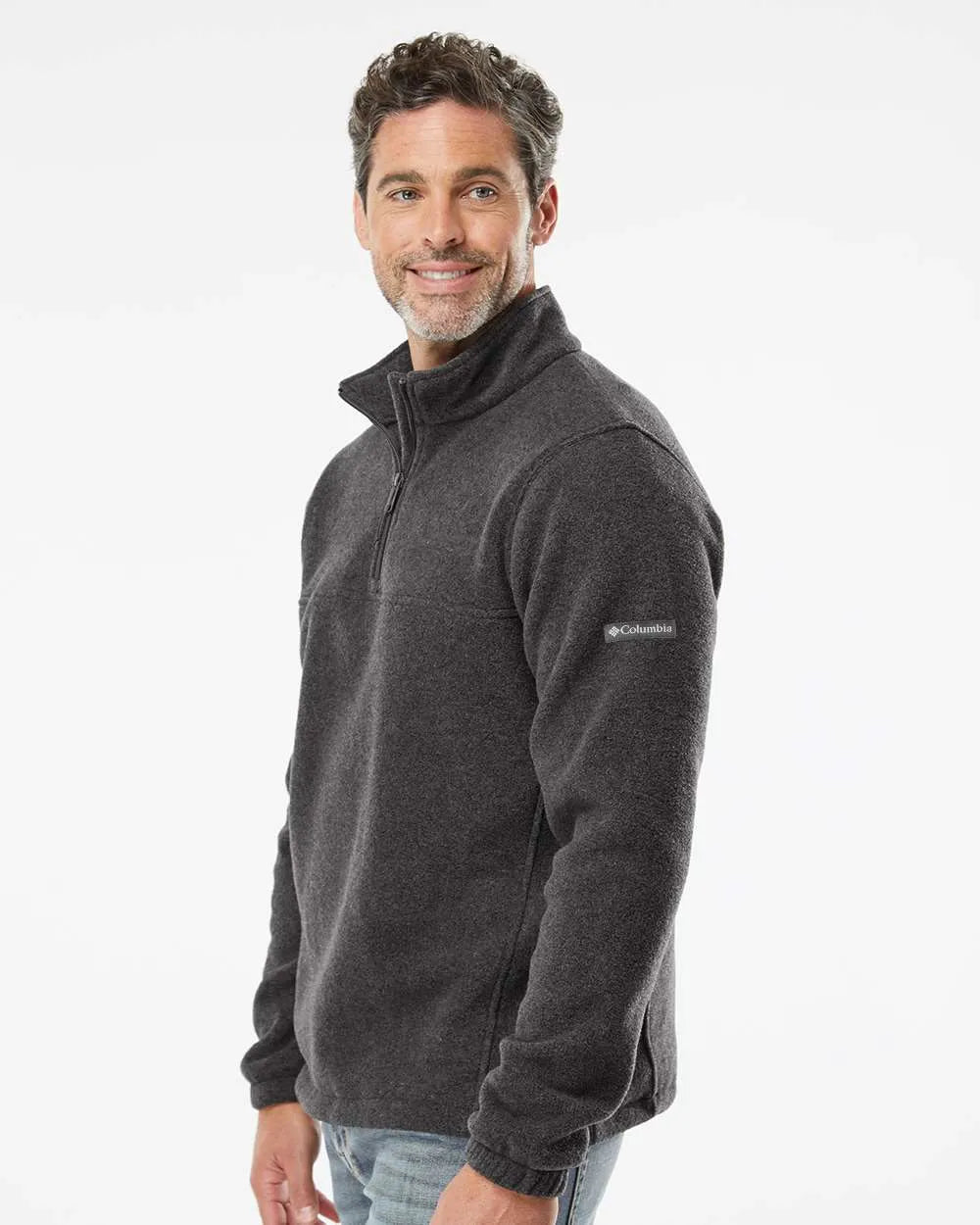 Steens Mountain™ Fleece Quarter-Zip Pullover Charcoal Heather_1