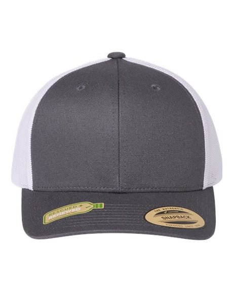 Sustainable Retro Trucker Cap - charcoal/ white