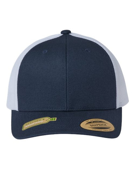 Sustainable Retro Trucker Cap Navy White_1