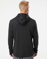 Textured Mixed Media Hooded Sweatshirt black_2