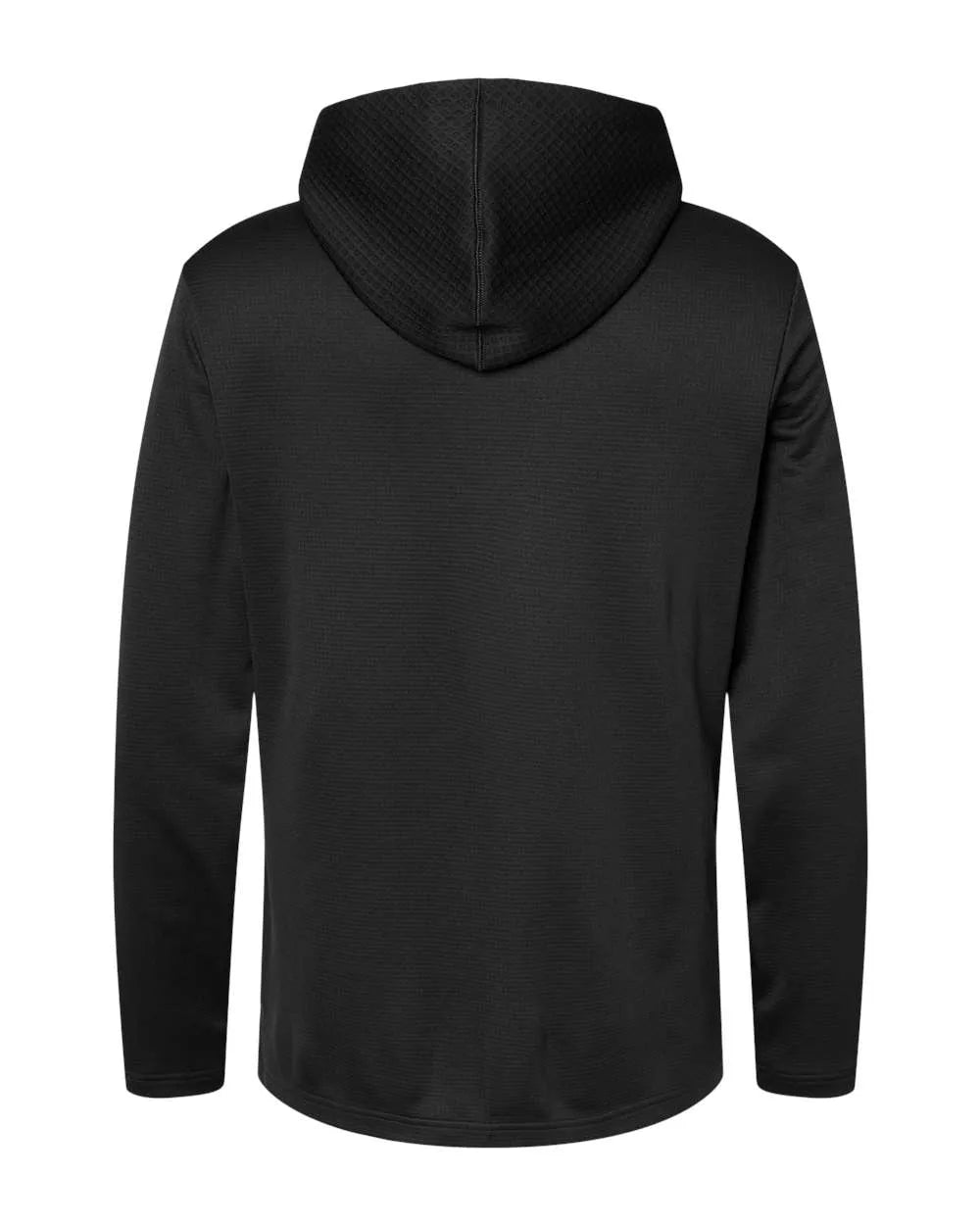 Textured Mixed Media Hooded Sweatshirt black_5