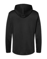 Textured Mixed Media Hooded Sweatshirt black_5