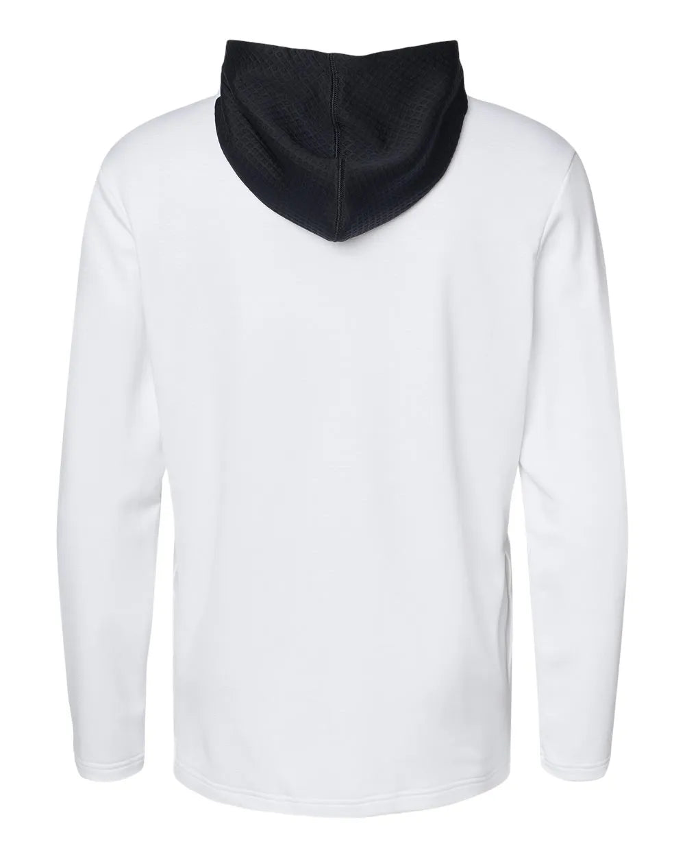 Textured Mixed Media Hooded Sweatshirt white_5