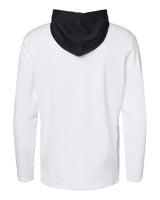 Textured Mixed Media Hooded Sweatshirt white_5