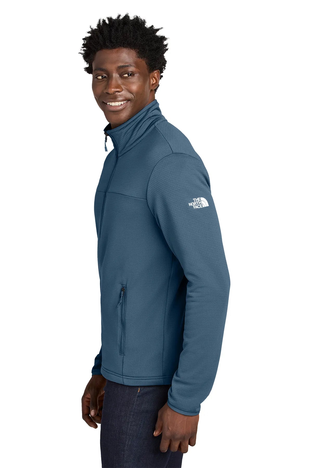 The North Face ®  Aim Full-Zip Fleece Jacket NF0A8ENK Shady Blue_2